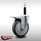 Service Caster 5'' SS Thermoplastic Rubber Swivel 3/4'' Expanding Stem Caster Total Lock Brake SCC-SSEXTTL20S514-TPRB-34 - alternate 3